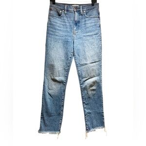 Madewell The Perfect Vintage Jean Size 4/27 Frayed Hem Medium‎ Wash